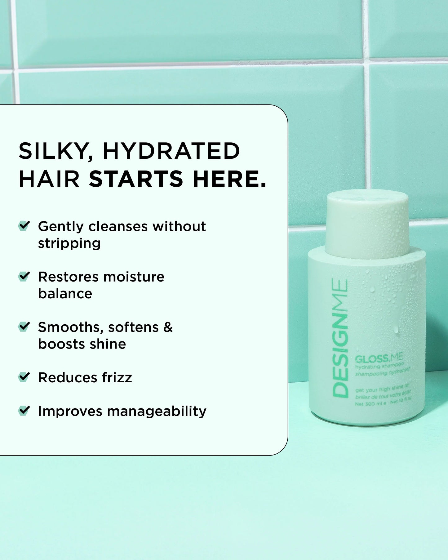 DesignMe GlossMe Hydrating Shampoo Benefits
