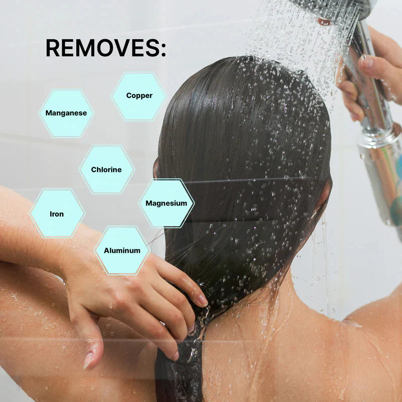 Color Wow Dream Filter removed 6 elements woman in the shower