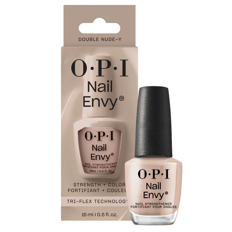 OPI Nail Envy nail polish bottle and packaging on a white background