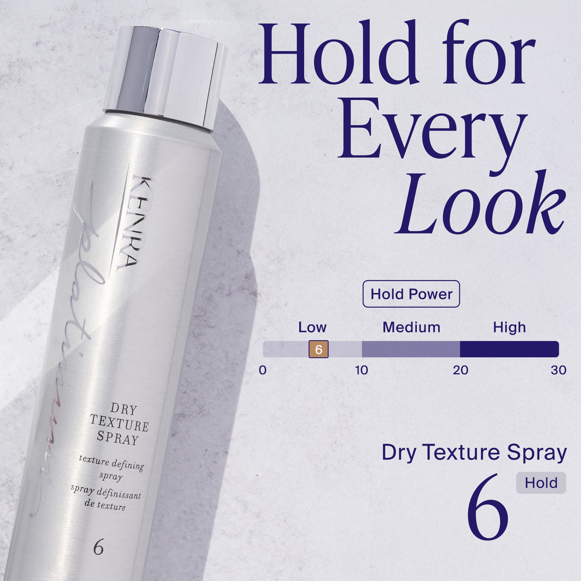 Kenra Dry Texture Spray bottle with control dial on a light gray background