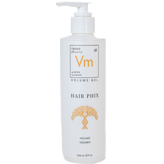 Hair Phix Volume Gel bottle on a white background