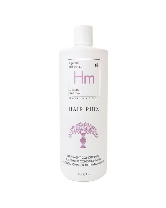 Hair care masque treatment conditioner 1 L product bottle labeled 'Hm' on a white background