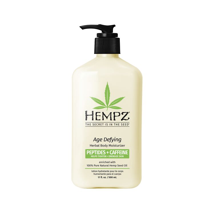 Hempz Age Defying Herbal Body Moisturizer bottle on a white background