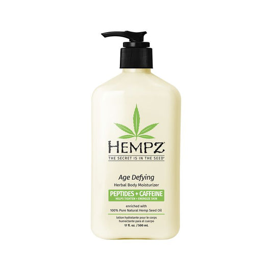 Hempz Age Defying Herbal Body Moisturizer bottle on a white background