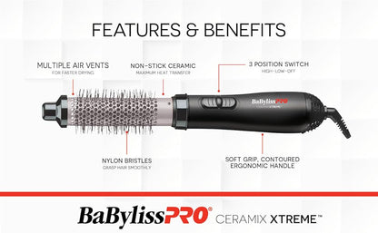 BaBylissPRO Ceramix Xtreme 1" Hot Air Brush BAB21001NC