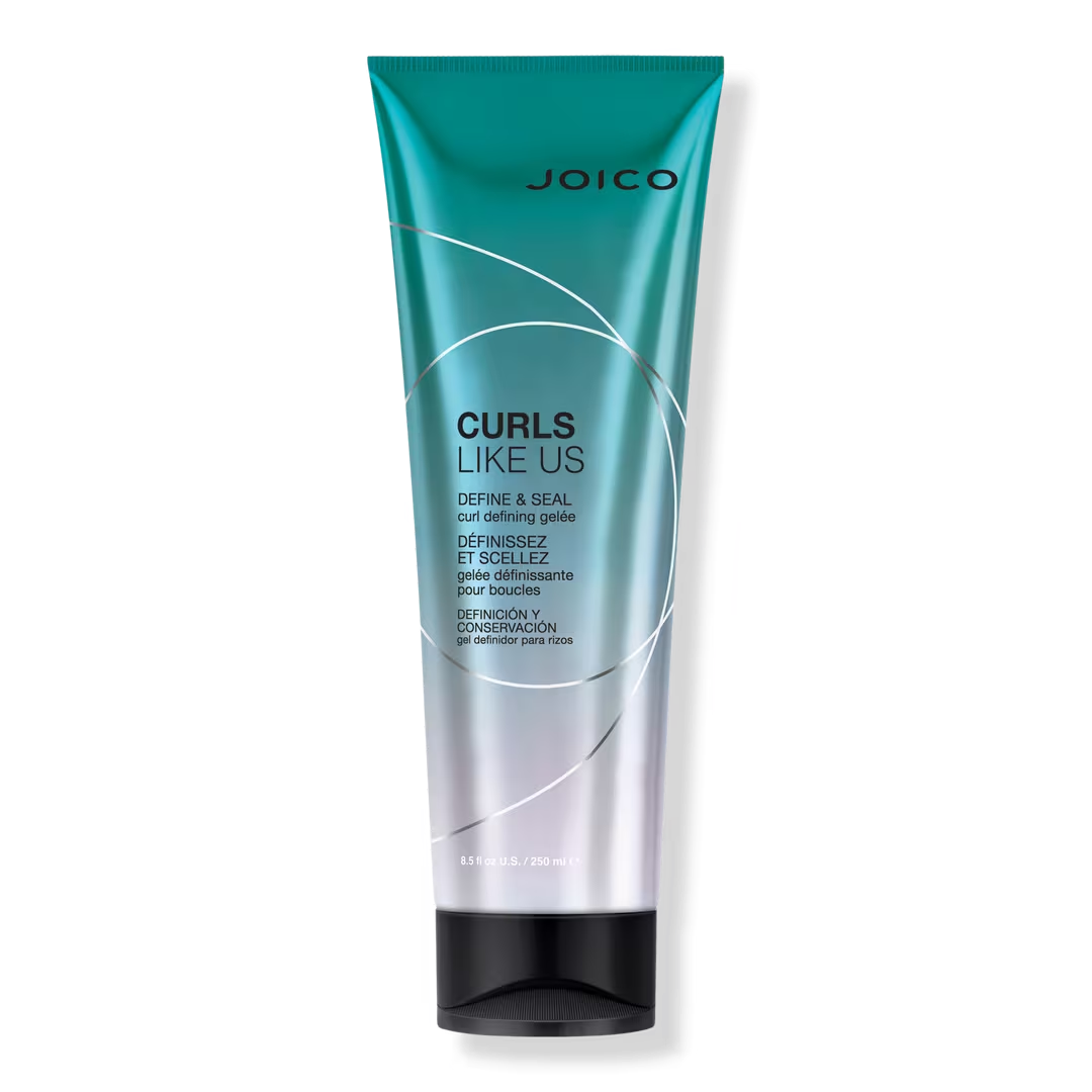 Joico Curls Like Us hair gel tube on a white background