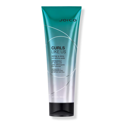 Joico Curls Like Us hair gel tube on a white background