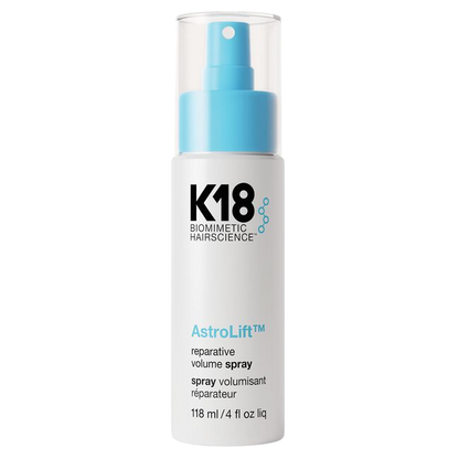 K18 AstroLift volumizing spray bottle on a white background