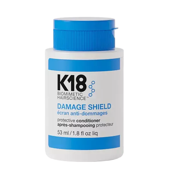 K18 Damage Shield conditioner bottle on a white background