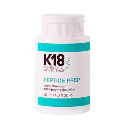 K18 Peptide Prep shampoo bottle on a white background