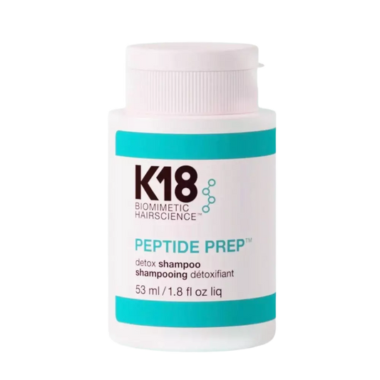 K18 Peptide Prep shampoo bottle on a white background