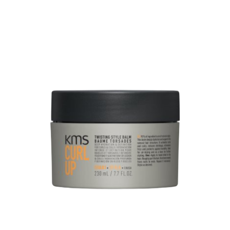 KMS Curl Up Twisting Style Balm jar on a white background
