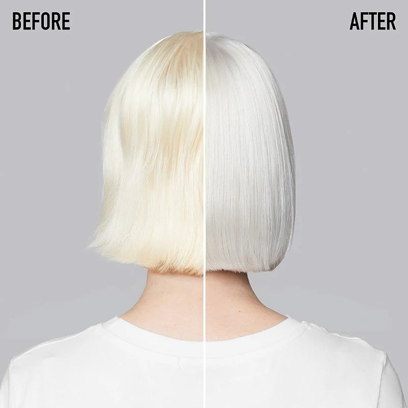 Matrix total results so silver before and after on platinum hair