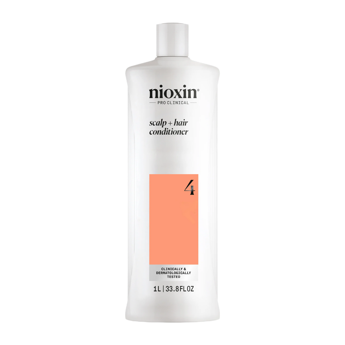 Nioxin scalp and hair conditioner bottle on a white background
