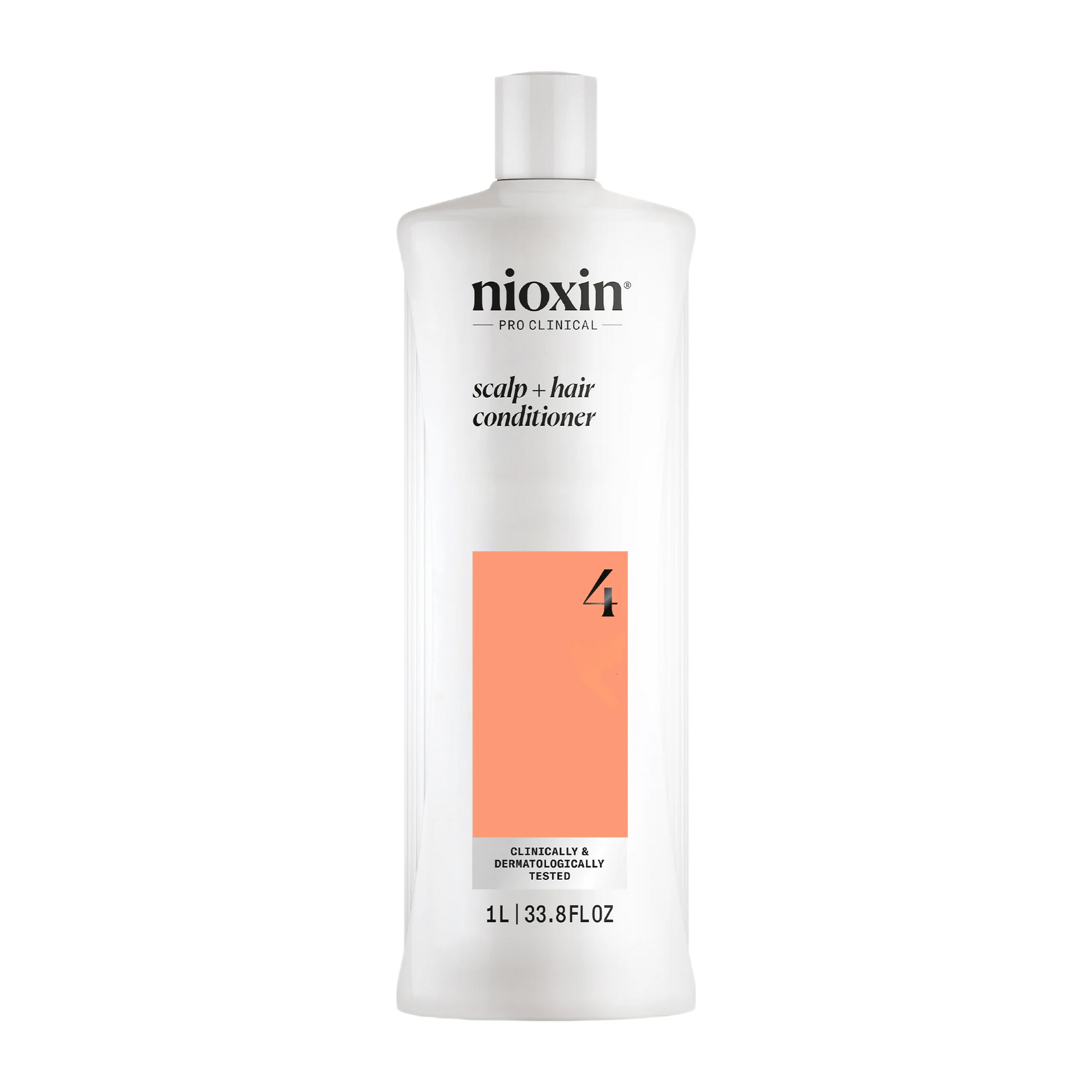 Nioxin scalp and hair conditioner bottle on a white background