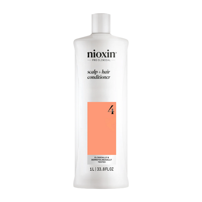 Nioxin scalp and hair conditioner bottle on a white background