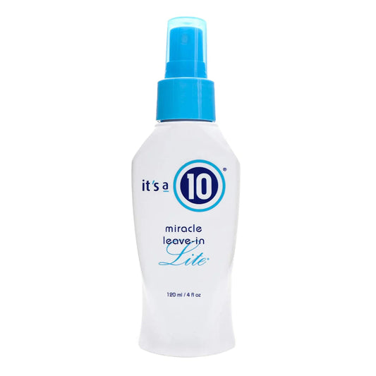 It's a 10 miracle leave-in Lite bottle with blue cap on a white background