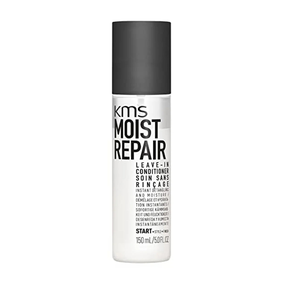 KMS Moist Repair leave-in conditioner bottle on a white background