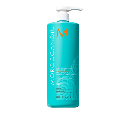 Moroccanoil bottle of shampoo on a white background