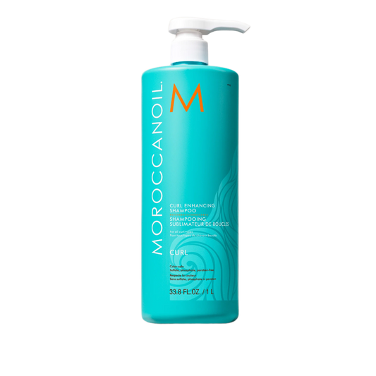 Moroccanoil bottle of shampoo on a white background