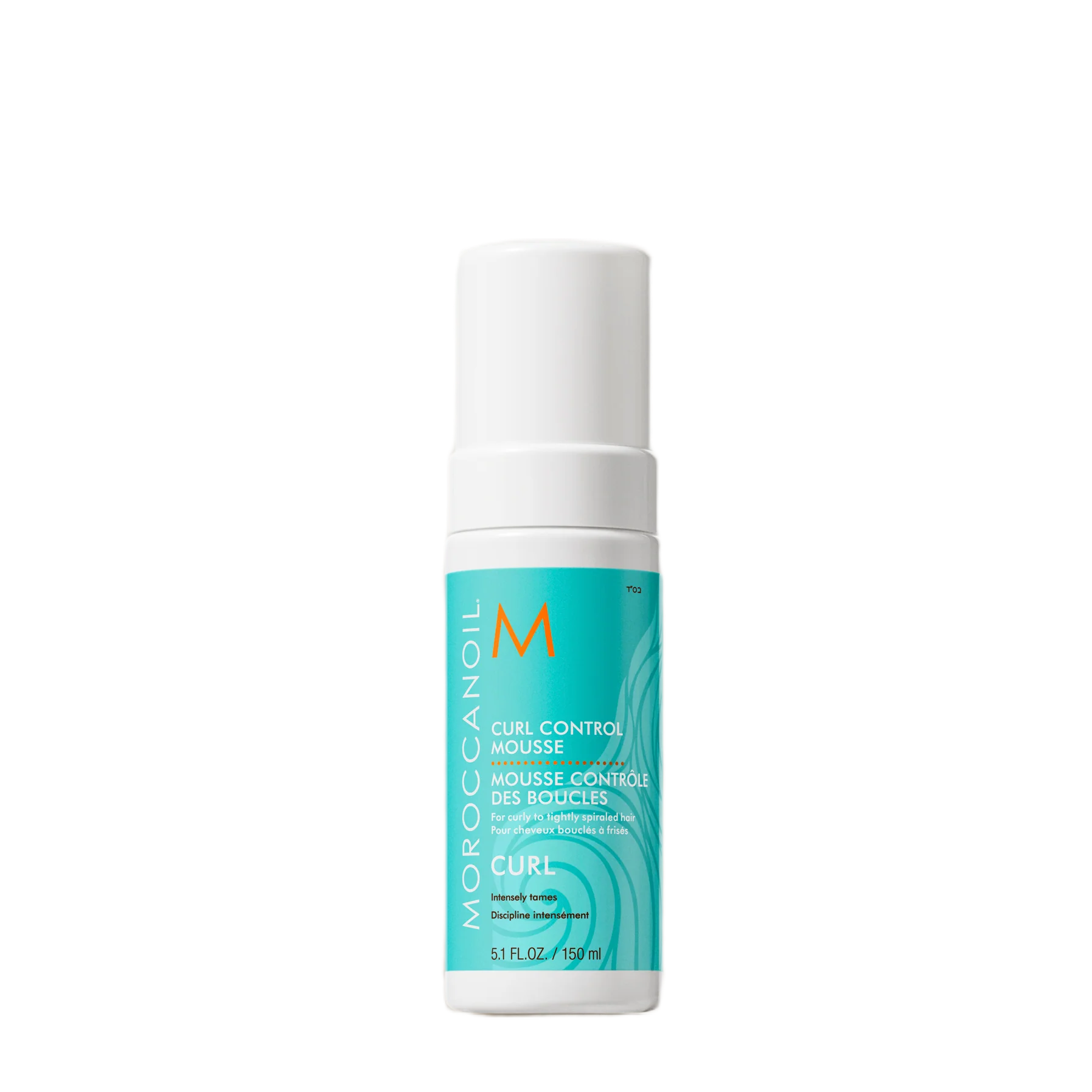Moroccanoil Curl Control Mousse bottle on a white background