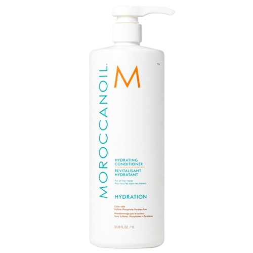 Moroccanoil hydrating conditioner bottle on a white background