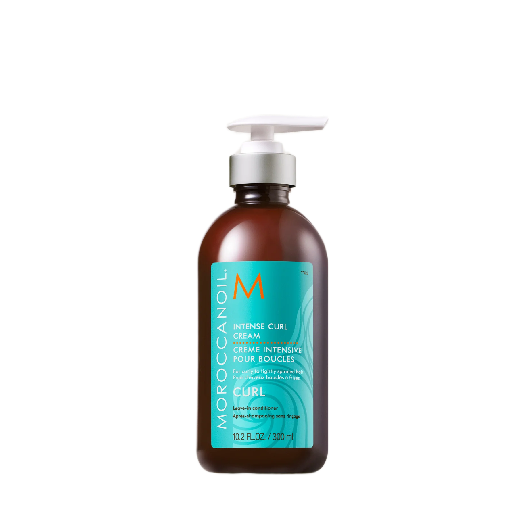 Moroccanoil Intense Curl Cream bottle on a white background