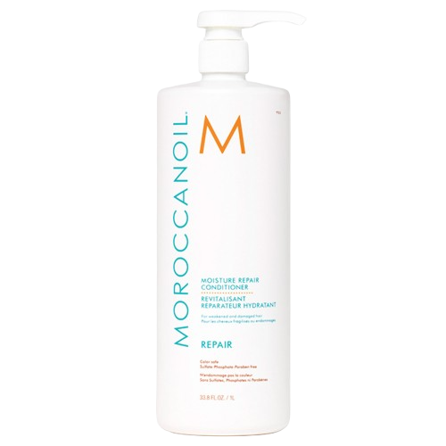 Moroccanoil conditioner bottle on a white background