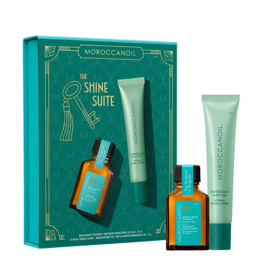 Moroccanoil The Shine Suite Original Treatment + Moroccan Mint Tea Lip Balm Duo