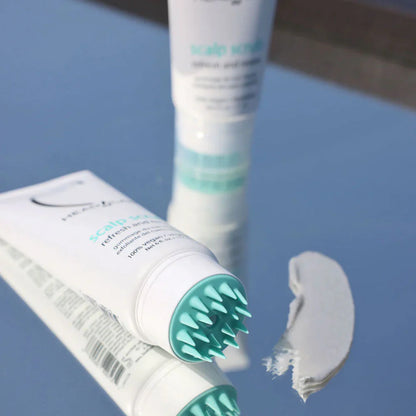 Malibu C Scalp Scrub with scalp brush application