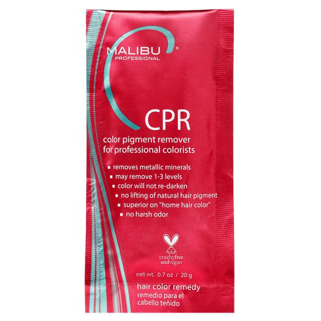 Malibu C CPR Color pigment remover in red packet 