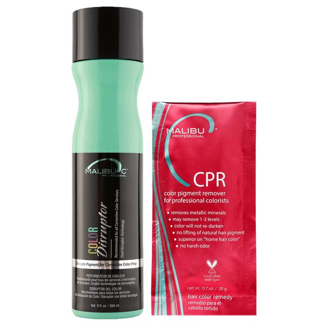 Malibu C Color Disruptor and CPR packet 