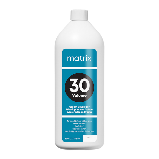 Matrix 30 Volume cream developer bottle on a white background