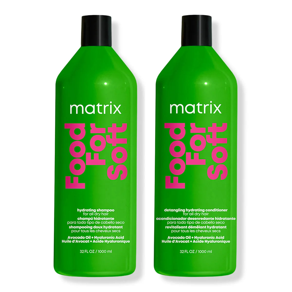  Matrix Litre duo Food for Soft hair care products on a white background