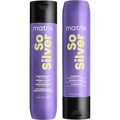 Matrix so silver shampoo and conditioner retail duo 300ml
