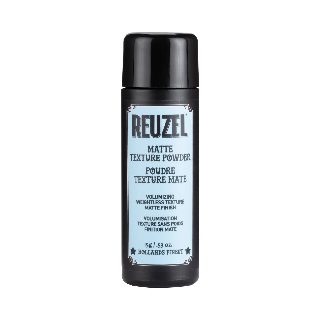 Reuzel matte texture powder can on a white background