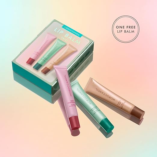 Moroccanoil gift set with trio lip balm