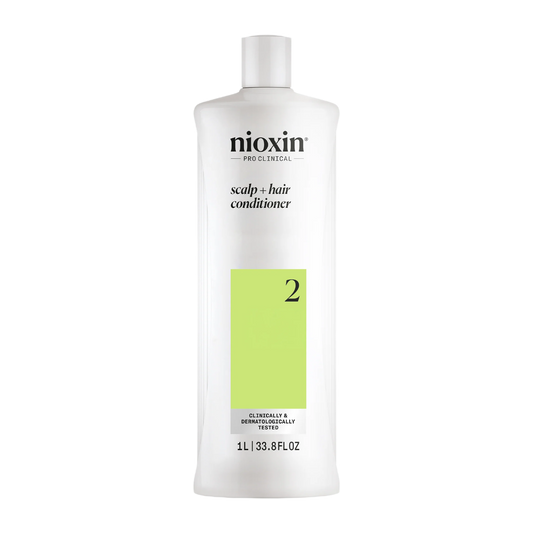 Nioxin scalp and hair conditioner bottle on a white background