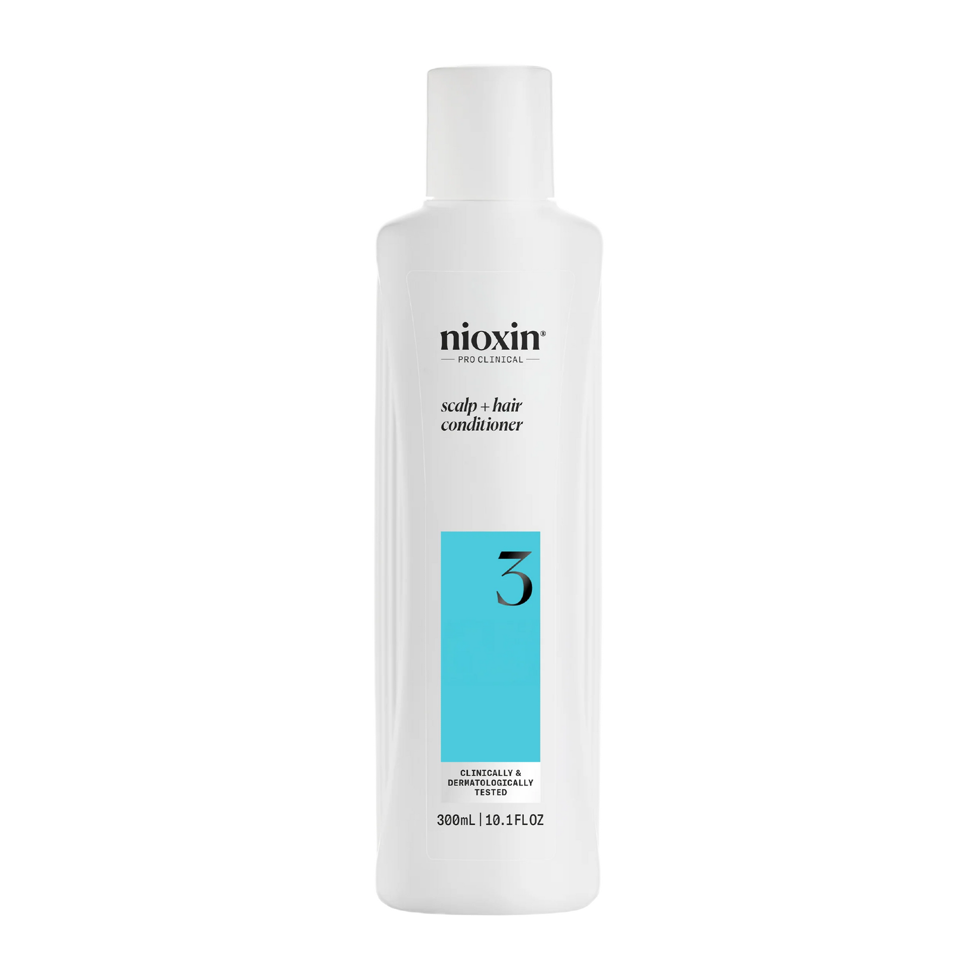Nioxin scalp and hair conditioner bottle on a white background
