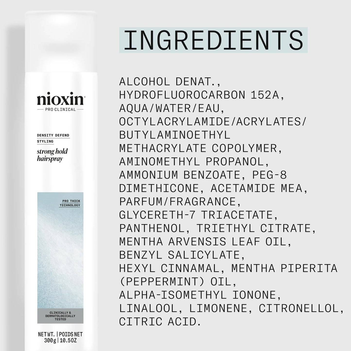 Nioxin Strong Hold Hairspray, 300G / 10.5OZ