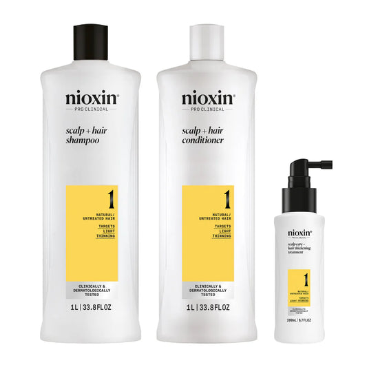 Nioxin System 1 -Natural Hair, Light Thinning 9 Month Supply