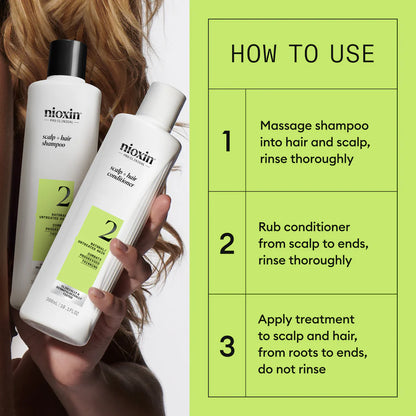 Nioxin System 2 300ml Duo - Natural Hair, Progressed Thinning