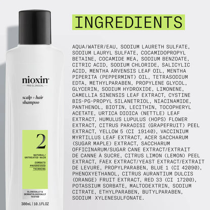 Nioxin System 2 300ml Duo - Natural Hair, Progressed Thinning