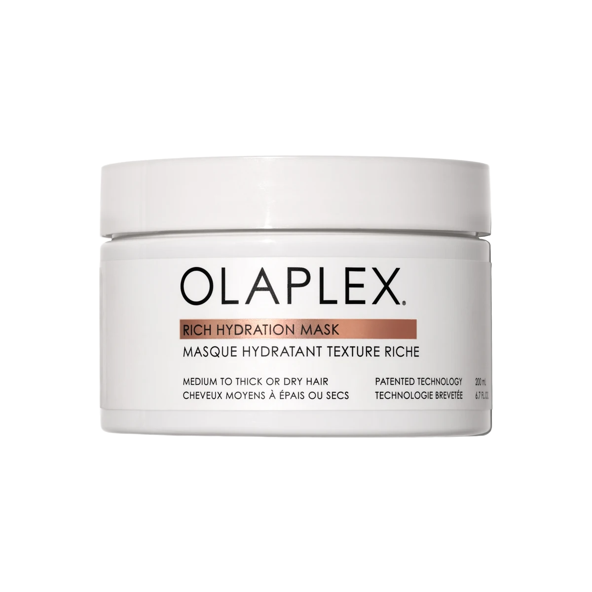 Olaplex Rich Hydration Mask jar on a white background