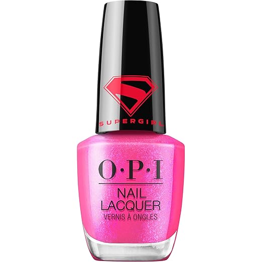 OPI nail polish bottle with Supergirl logo on a white background