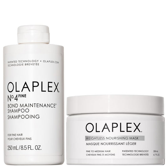 Olaplex Bond Maintenance Fine Shampoo and Weightless Nourishing Mask Duo