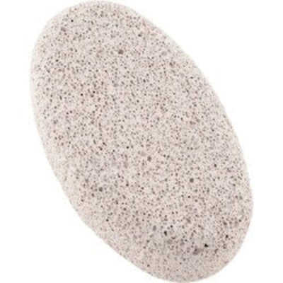 Oval-shaped pumice stone on a white background