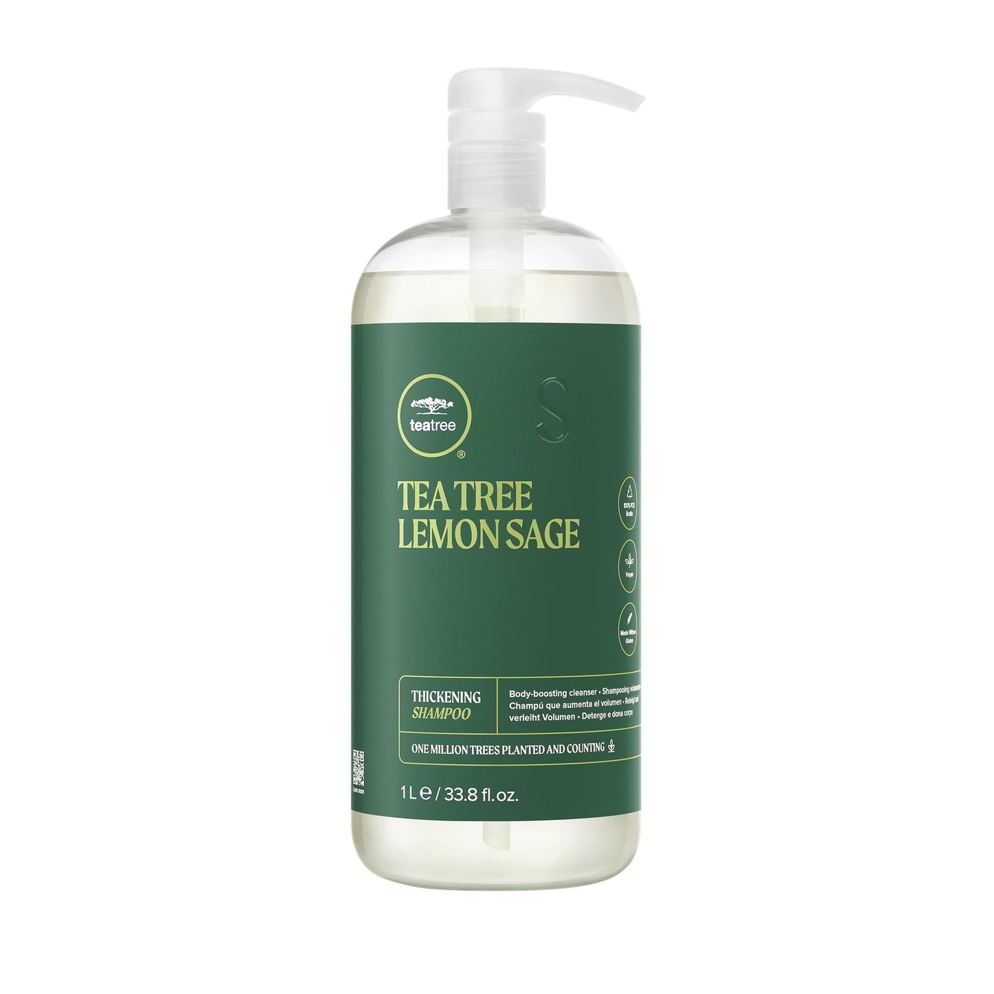 Paul Mitchell Tea Tree Lemon Sage shampoo bottle litre with pump