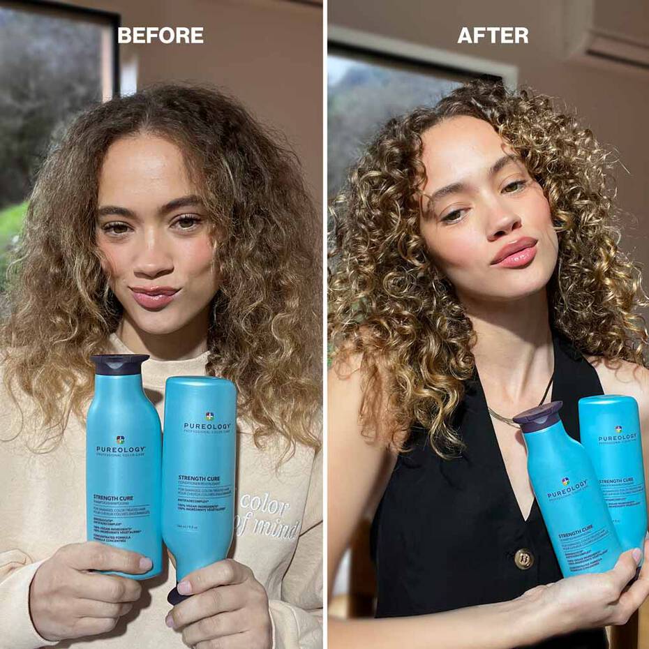 Pureology Strength Cure Shampoo Before After