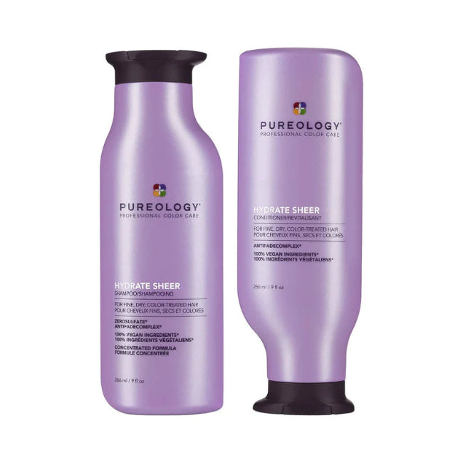 Pureology Hydrate Sheer Shampoo & Conditioner 266ml Duo